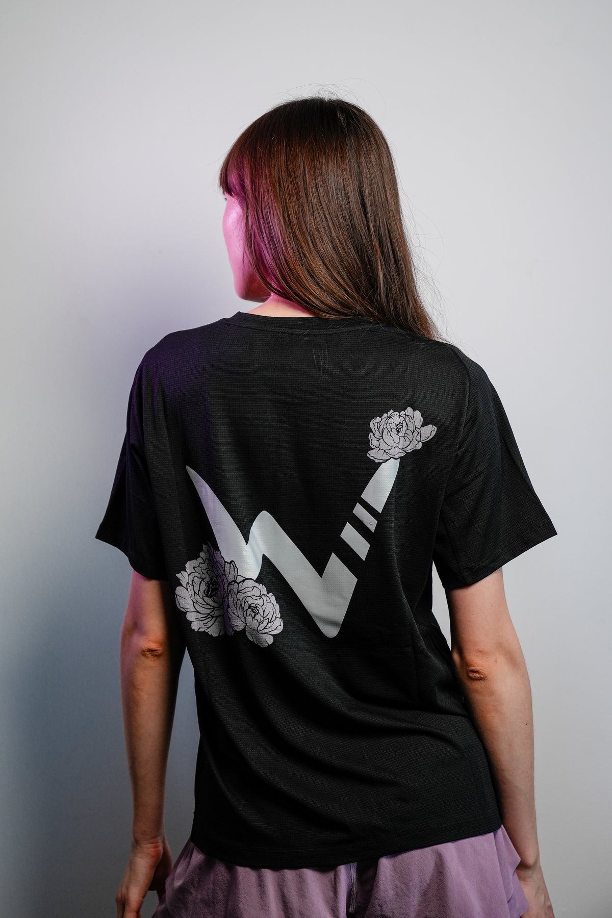 Peony Performance Tee - Black