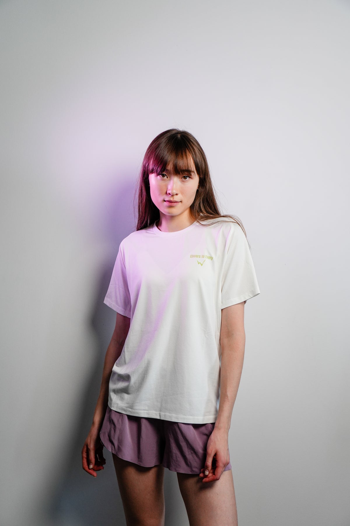 Peony Performance Tee - White/Sage