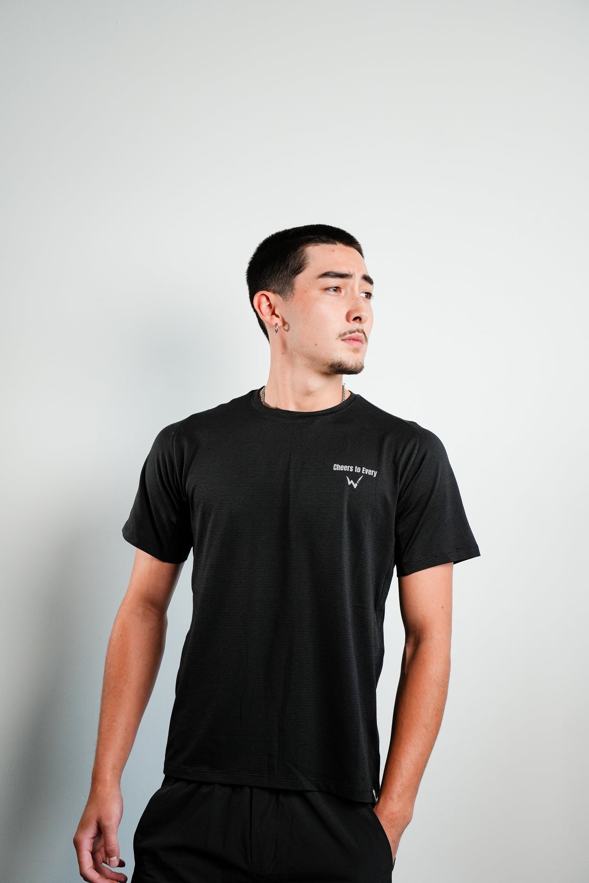 Peony Performance Tee - Black