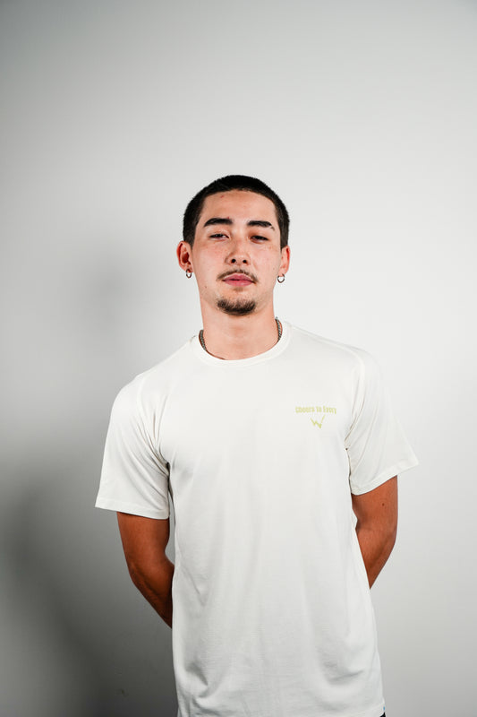 Peony Performance Tee - White/Sage