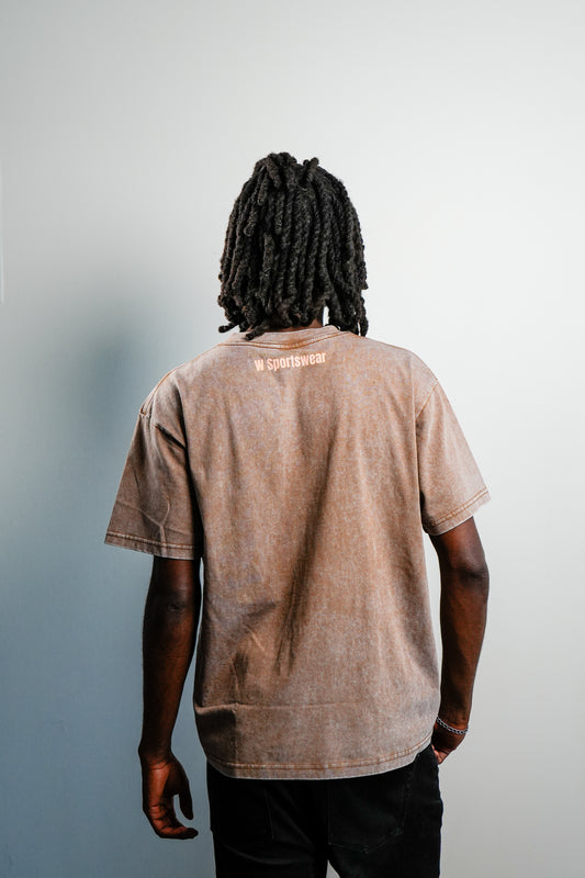 Wax Washed W Sportswear Tee - Khaki