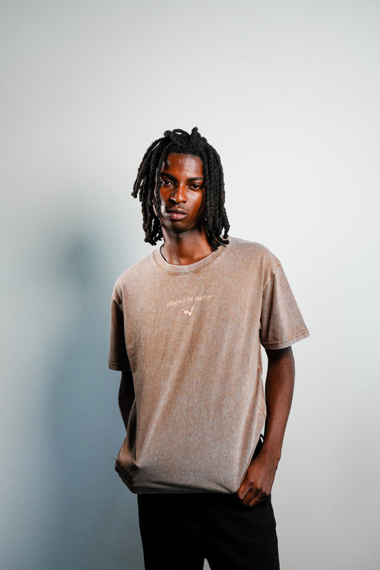 Wax Washed W Sportswear Tee - Khaki